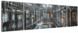 Mivali Tablou cu u interiorul clădirii vechi, din trei bucăți 170x50 cm (V022025V17050)