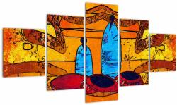 Mivali Tablou - Pictură străveche, din cinci bucăți 125x70 cm (V021936V12570)