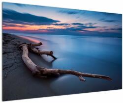 Mivali Tablou cu plaja în apus de soare, dintr-o bucată 120x80 cm (V020947V12080)