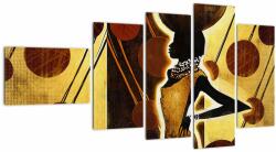 Mivali Tablou cu pictură artistică străveche, din cinci bucăți 110x60 cm (V022031V11060)