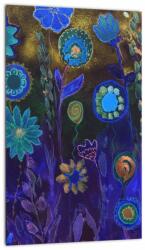 Mivali Tablou - Flori albastru închis, dintr-o bucată 20x30 cm (V023049V2030)