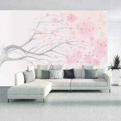 Mivali Fototapet - Copac cu flori roz, vlies, 343x238 cm (T100583TQ7)