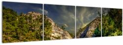 Mivali Tablou peisajului cu lac, din patru bucăți 160x40 cm (V020288V16040)