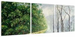 Mivali Tablou - Iarna versus vara, din trei bucăți 90x30 cm (V022215V9030)