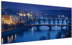 Mivali Tablou cu podurile din Praga, dintr-o bucată 120x50 cm (V020932V12050)