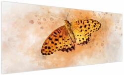 Mivali Tablou - Fluture portocaliu, aquarelă, dintr-o bucată 250x125 cm (V022865V250125)