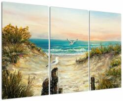 Mivali Tablou - Plaja cu nisip, din trei bucăți 120x80 cm (V022996V120803PCS)