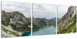 Mivali Tablou cu lac în munți, din trei bucăți 90x30 cm (V020243V9030)