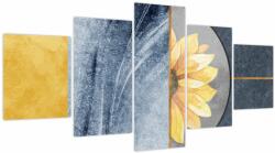 Mivali Tablou - Forme și flori, din cinci bucăți 150x80 cm (V024030V150805PCS)