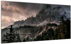 Mivali Tablou pe sticlă - Munții stâncoși, dintr-o bucată 100x50 cm pe sticlă (V022713V10050GD)