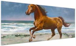 Mivali Tablou - Caii pe plajă, dintr-o bucată 250x125 cm (V023260V250125)