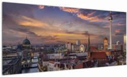 Mivali Tablou - Apus de soare în Berlin, dintr-o bucată 100x40 cm (V022965V10040)