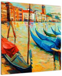 Mivali Tablou - Port în Veneția, dintr-o bucată 50x50 cm (V023366V5050)