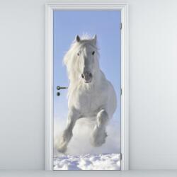 Mivali Fototapeta pentru ușă - cal alb (D012039D95205)