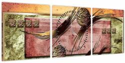 Mivali Tablou abstract (cu ceas), din trei bucăți 90x30 cm cu ceas (V022050V9030C)