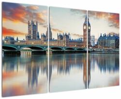 Mivali Tablou - Houses of Parliament din Londra, din trei bucăți 120x80 cm (V021941V120803PCS)