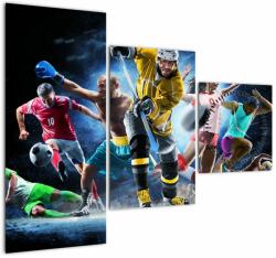Mivali Tablou - Sport (cu ceas), din trei bucăți 90x70 cm cu ceas (V022991V9070C)