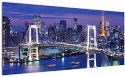 Mivali Tablou metropolei nocture, dintr-o bucată 100x40 cm (V022195V10040)