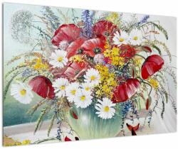 Mivali Tablou - Vază cu flori sălbatice, dintr-o bucată 90x60 cm (V023089V9060)