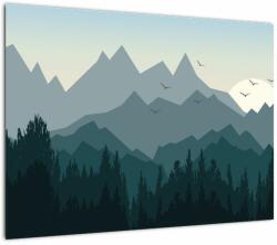 Mivali Tablou - Munții cu privirea graficeanului, dintr-o bucată 70x50 cm (V022142V7050)