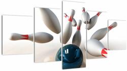 Mivali Tablou - Bowling, din cinci bucăți 150x80 cm (V023278V150805PCS)