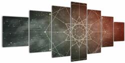 Mivali Tablou - Dodecagrama cosmică, din șapte bucăți 210x100 cm (V022894V210100)
