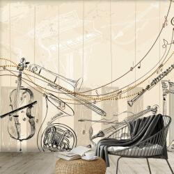 Mivali Fototapet - Instrumente muzicale, vlies, 245x170 cm (T100553TQ5)