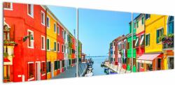 Mivali Tablou - Insula Burano, Veneția, Italia, din trei bucăți 150x50 cm (V022522V15050)