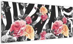 Mivali Tablou cu trandafiri înfloriți, dintr-o bucată 100x40 cm (V022024V10040)