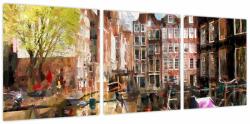 Mivali Tablou - Amsterdam, din trei bucăți 90x30 cm (V023819V9030)