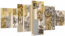 Mivali Tablou - Colaj cu floarea-soarelui, din cinci bucăți 150x80 cm (V024086V150805PCS)