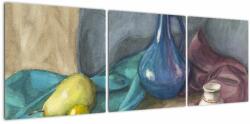Mivali Tablou - Natură moartă pictată, din trei bucăți 120x40 cm (V023398V12040)