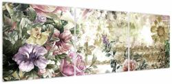 Mivali Tablou - Flori de design, din trei bucăți 150x50 cm (V023895V15050)