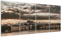 Mivali Tablou - Praga înnorită, din patru bucăți 160x80 cm (V020258V16080)