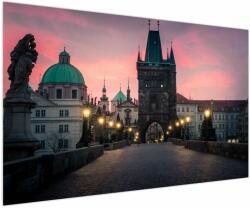 Mivali Tablou - Pe podul lui Carol, Praga, dintr-o bucată 150x100 cm (V021724V150100)