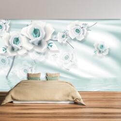 Mivali Fototapet - Flori de trandafir turcoaz, vlies, 196x136 cm (T100478TQ4)
