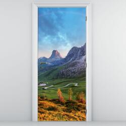 Mivali Fototapet pentru ușă - Curcubeu peste stânci (D022003D95205)