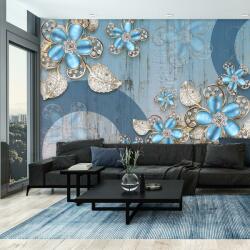 Mivali Fototapet - Flori albastre, vlies, 441x306 cm (T100305TQ9)