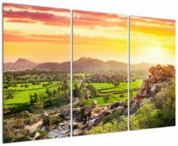 Mivali Tablou cu valea Hampi în India, din trei bucăți 120x80 cm (V020939V120803PCS)