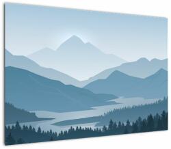 Mivali Tablou - Munții cu privirea graficeanului, dintr-o bucată 100x70 cm (V022118V10070)