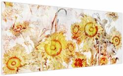 Mivali Tablou - Floarea-soarelui, pictură, dintr-o bucată 200x100 cm (V024010V200100)