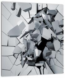 Mivali Tablou pe sticlă abstracție 3D, dintr-o bucată 30x30 cm pe sticlă (V020700V3030GD)
