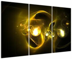 Mivali Tabloul abstract cu bile galbene, din trei bucăți 120x80 cm (V020150V120803PCS)