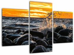 Mivali Tablou cu valurile mării, din trei bucăți 90x60 cm (V021009V90603PCS)