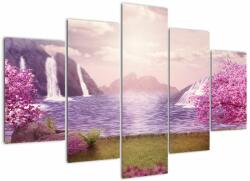 Mivali Tablou cu lac, din cinci bucăți 150x105 cm (V020835V150105)