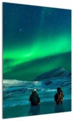 Mivali Tablou cu oameni la Aurora borealis, dintr-o bucată 50x70 cm (V021209V5070)