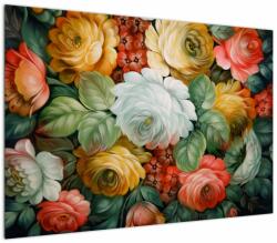 Mivali Tablou cu buchet pictat de flori, dintr-o bucată 100x70 cm (V021943V10070)
