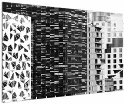 Mivali Tablou cu arhitectura alb neagră, dintr-o bucată 120x80 cm (V021524V12080)