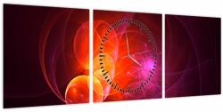 Mivali Tabloul modern cu abstracțiune roz (cu ceas), din trei bucăți 90x30 cm cu ceas (V020129V9030C)