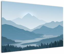 Mivali Tablou - Munții cu privirea graficeanului, dintr-o bucată 120x80 cm (V022118V12080)